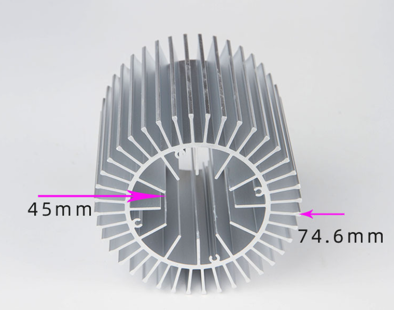 Round Cylindrical Air Cooling Extrusion Heat Sink