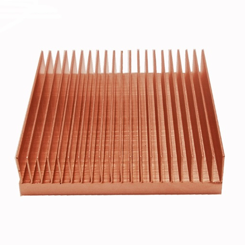 Skived Copper Pin Fin Solar Heat Sink with Fan Cooling