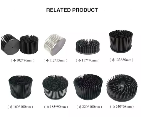 Round Cylindrical Air Cooling Extrusion Heat Sink
