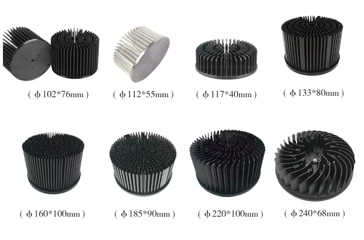 2-round cylindrical air cooling extrusion heat sink 12026-1